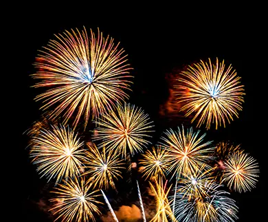 Fireworks display for New Year celebrations